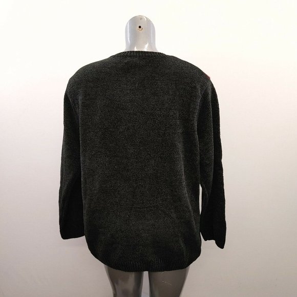 Carrol Reed Color Block Pullover Sweater Women's Size 2XL Black Long Sleeve - Picture 3 of 3